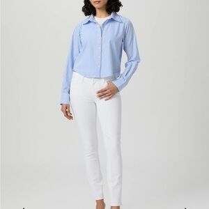 NWT Paige Verdugo Crop White Skinny Jeans, Size 32